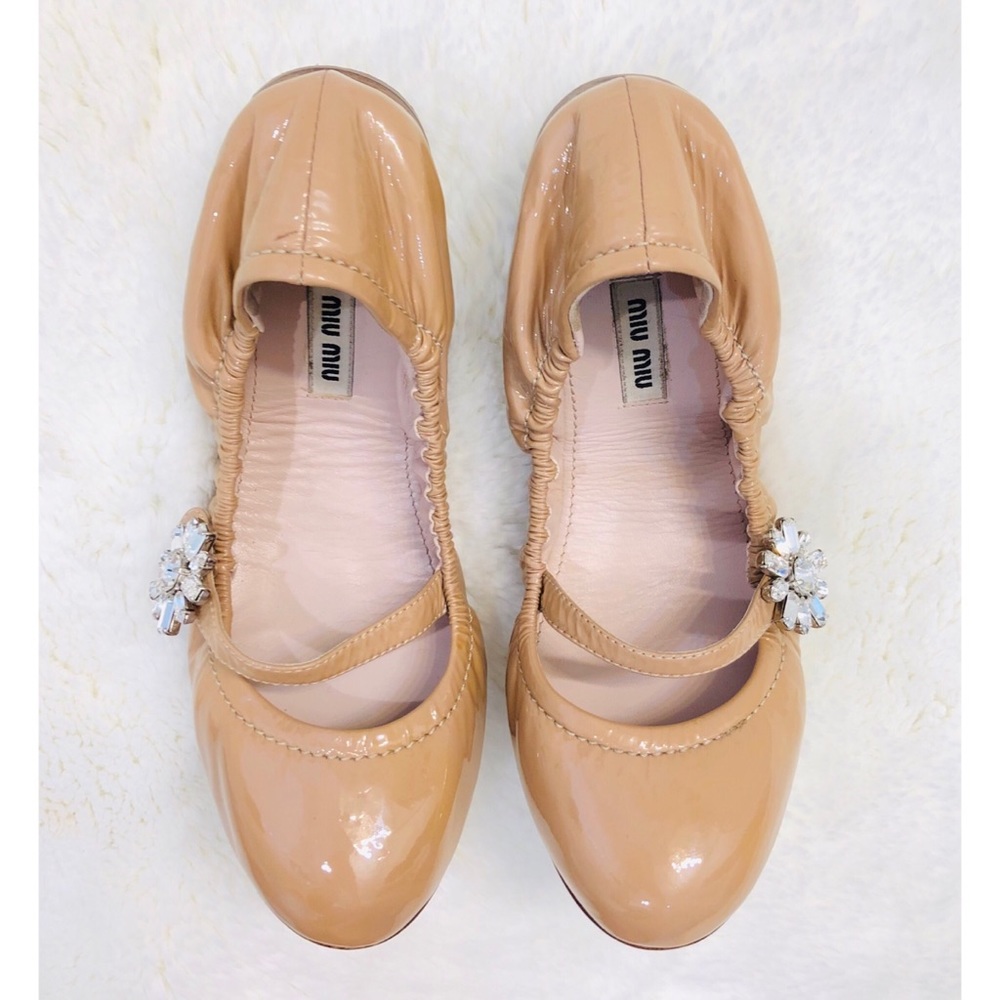 Miu Miu embellished ballet flats